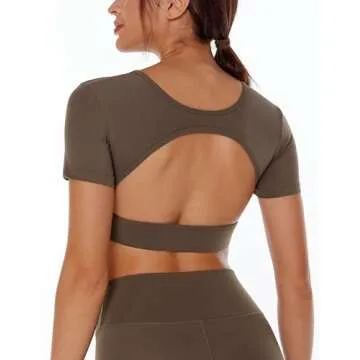 Stylish Backless Workout Crop Top for Active Women