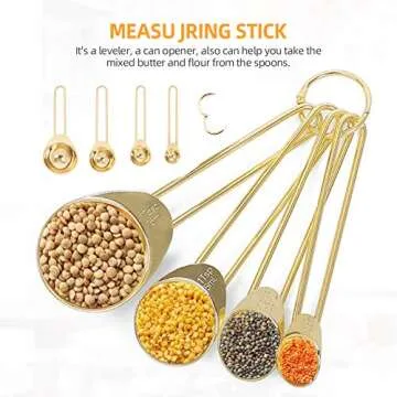 Globalstore 8 Piece Stainless Steel Measuring Cups and Spoons Set