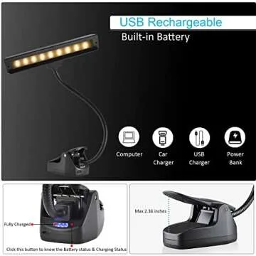 Versatile Clip-On Light for Reading and Music Stand