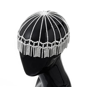 Fdesigner Vintage Crystal Head Chain for Elegant Events