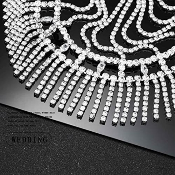 Fdesigner Vintage Crystal Head Chain for Elegant Events