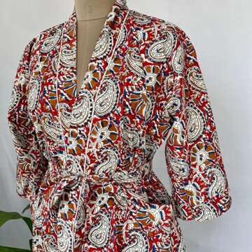 Eastern Loom Women’s Cotton Beach Cover Up Kimono