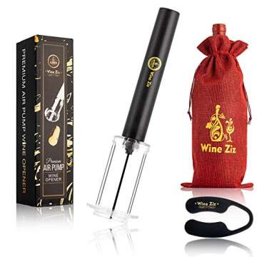 Wine Ziz Amazingly Simple Wine Opener with Foil Cutter Gift Set for Wine Lovers | Upgraded Wine Pump...