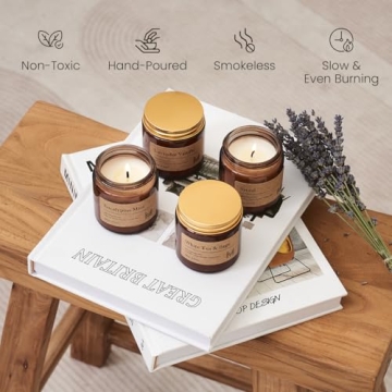 M&SENSE 4 Pack Aromatherapy Candle Gift Set for Christmas