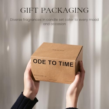 M&SENSE 4 Pack Aromatherapy Candle Gift Set for Christmas