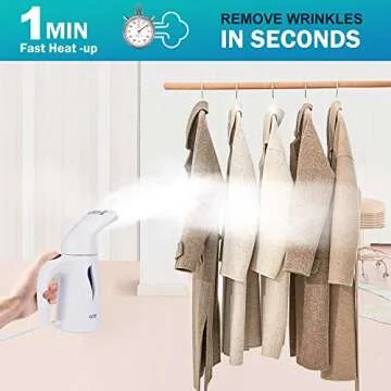 Compact JSD Travel Steamer - Efficient Wrinkle Remover