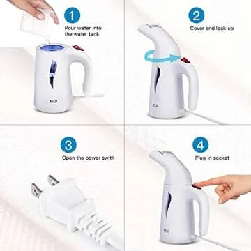 Compact JSD Travel Steamer - Efficient Wrinkle Remover