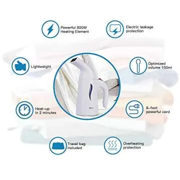 Compact JSD Travel Steamer - Efficient Wrinkle Remover