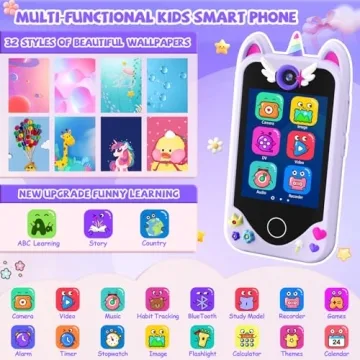 Yosfeng Kids Smart Phone Dual Cameras Learning Games Music