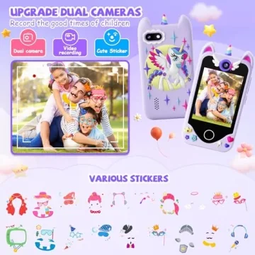 Yosfeng Kids Smart Phone Dual Cameras Learning Games Music