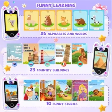 Yosfeng Kids Smart Phone Dual Cameras Learning Games Music
