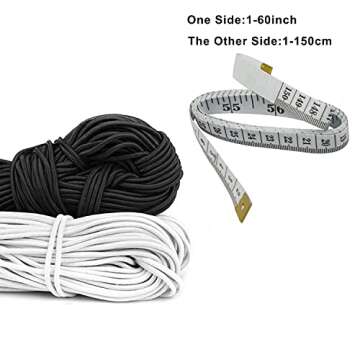 HEMYLU Elastic Cord 1/8 Inch x 17FT for DIY Projects