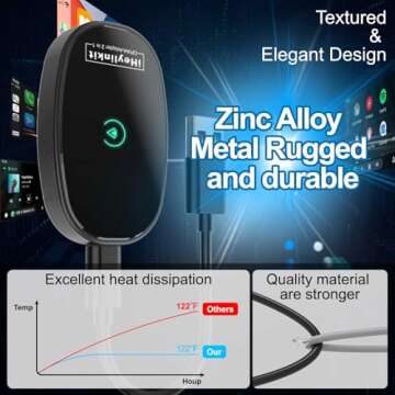 Wireless CarPlay Adapter – 2025 Upgraded 2-in-1 CarPlay & Android Auto, Converts Wired to Wireless, Plug & Play, Low Latency, USB-C Compatible with iPhone & Android