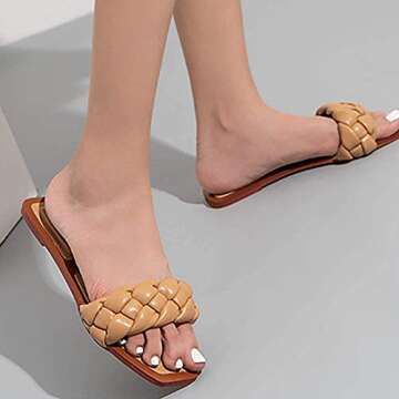 Stylish Open Toe Flat Sandals for Women - Trish Lucia