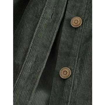 ZAFUL Women's Trendy Corduroy Button Down Shacket