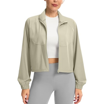 Soothfeel Women's Athletic Workout Jacket Lightweight UPF 50+ Long Sleeve Sun Protection Shirts Zip ...