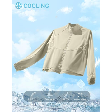 Soothfeel Women's Athletic Jacket Lightweight UPF 50+