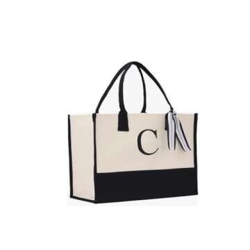 Stylish VANESSA ROSELLA Monogram Beach Tote Bag