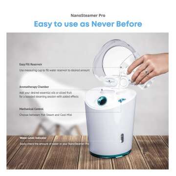 NanoSteamer PRO: Ionic Facial Steamer with Skin Kit