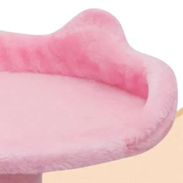 MoNiBloom Cat Tree, 54 Inch Cat Tree Tower with 2 Cat Condo, Cat Tower with Scratching Post, Cat Climbing Tower, Cat Tree for Indoor Cats, Soft Pink