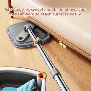 KZKR Spin Mop & Bucket Set with Self-Wringing Feature