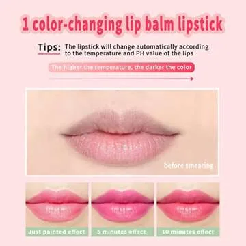 Aloe Vera Lipstick, Magic Temperature PH Color Changing Moisturizing Lipstick, Tinted Lip Balm, Lip ...