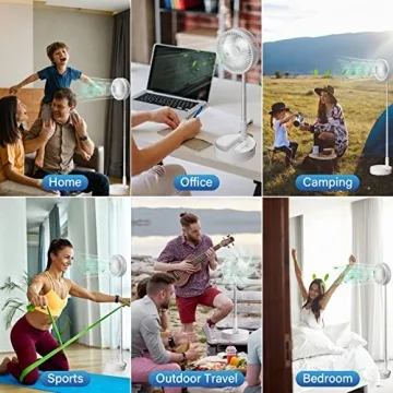 Portable Oscillating Fan with Remote and Light