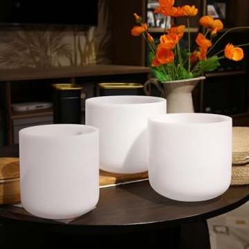 Alioth Set of 3 Crystal Singing Bowls with Carrying Case