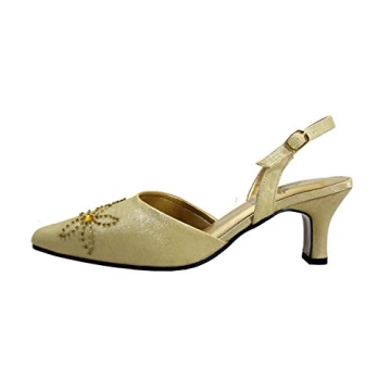 Floral Alma Wide Width Slingback Shoes for Elegant Events