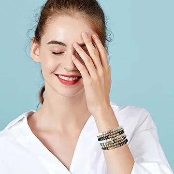 Vibrant GOOJIDS Surfer Clay Bead Bracelets Set for Women