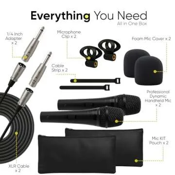 Bowens Dynamic Microphone 2-Pack for Karaoke and Studio