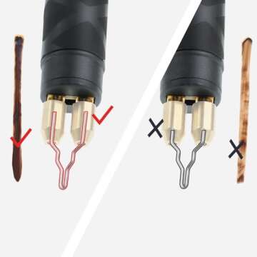 TEKCHIC 60W Professional Wood Burning Kit Single Detailer Wood Burner with 20 Wire Nibs Tipls Including Ball Tips