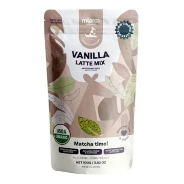 Miaroo Vanilla Matcha Latte Powder 100g | Sweetened Japanese Green Tea with Natural Vanilla Flavor |...