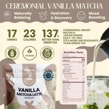 Miaroo Vanilla Matcha Latte Powder 100g - Delicious & Low-Calorie