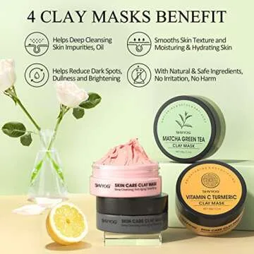4 Pcs Clay Mask Set for Radiant Skin Care