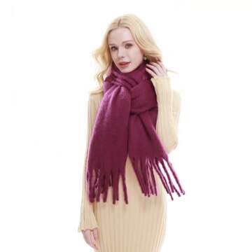 RIIQIICHY Winter Chunky Scarf for Women, Oversized Comfort