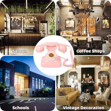 Retro Old Corded Landline Telephone - Vintage 1960s Style