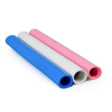 LONGFITE Silicone Baking Mat Extra Large 23.6''x19.7'' for Dough Rolling Pastry Fondant Mat Nonstick and Nonskid Heat Resistent, Countertop Protector, Dining Table Mat and Placemat (Extra Large, Blue)