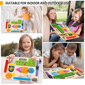 Montessori Busy Board for Toddlers Educational Travel Toy