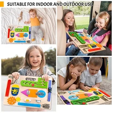 Montessori Busy Board for Toddlers Educational Travel Toy