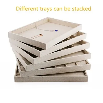 Oirlv Stackable Jewelry Display Tray for Elegant Storage