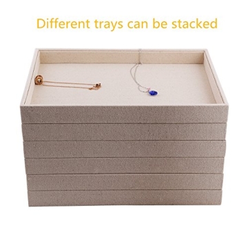 Oirlv Stackable Jewelry Display Tray for Elegant Storage