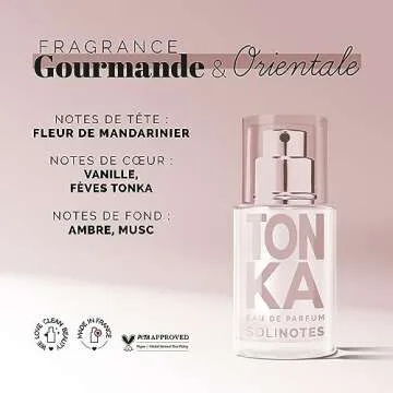 SOLINOTES Tonka Perfume for Women - Eau De Parfum | Delicate Floral and Soothing Scent - Made in France - Vegan - 0.5 fl.oz