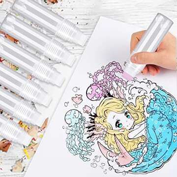 Kabcifea 10 Pack Refillable Acrylic Paint Markers