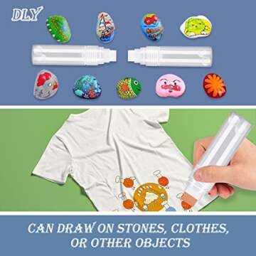 Kabcifea 10 Pack Refillable Acrylic Paint Markers