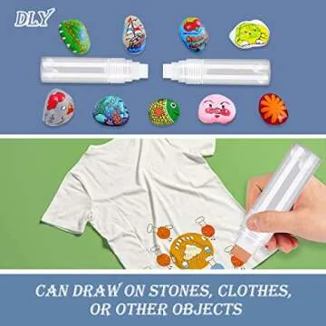 Kabcifea 10 Pack Refillable Acrylic Paint Markers