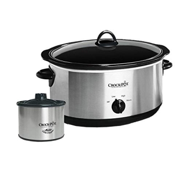 Crockpot Crock-Pot Large 8 Quart Slow Cooker with Mini Food Warmer Bundle - Ideal for Families and M...