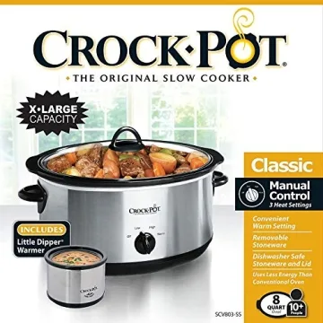 Crockpot Large 8 Quart Slow Cooker & Food Warmer Bundle