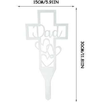 Decorative Metal Cross for Cemetery Grave Memorial