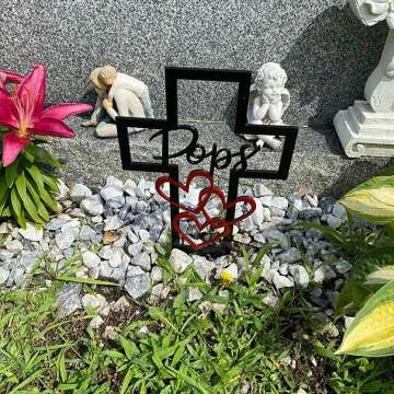 Decorative Metal Cross for Cemetery Grave Memorial